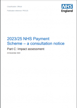 2023/25 NHS Payment Scheme – a consultation notice Part C: Impact assessment